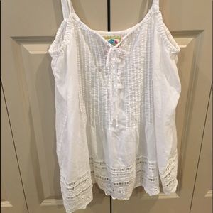 Johnny Was white eyelet camisole size Large